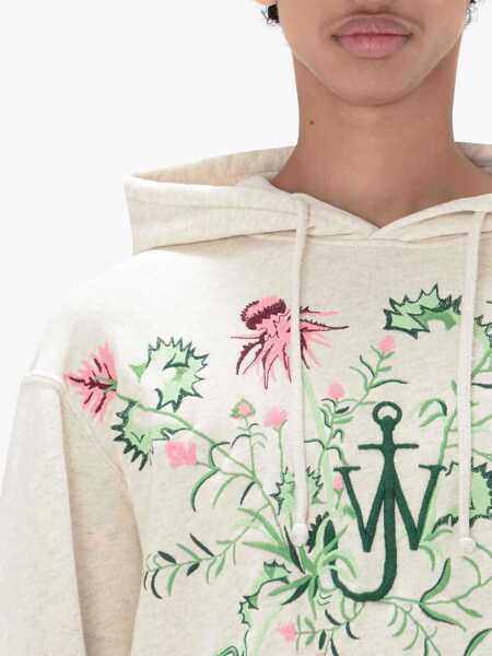 Pulovere JW Anderson JW Anderson Embroidered Sweatshirt With Embroidery Beige Barbati (BM 12463395) 5