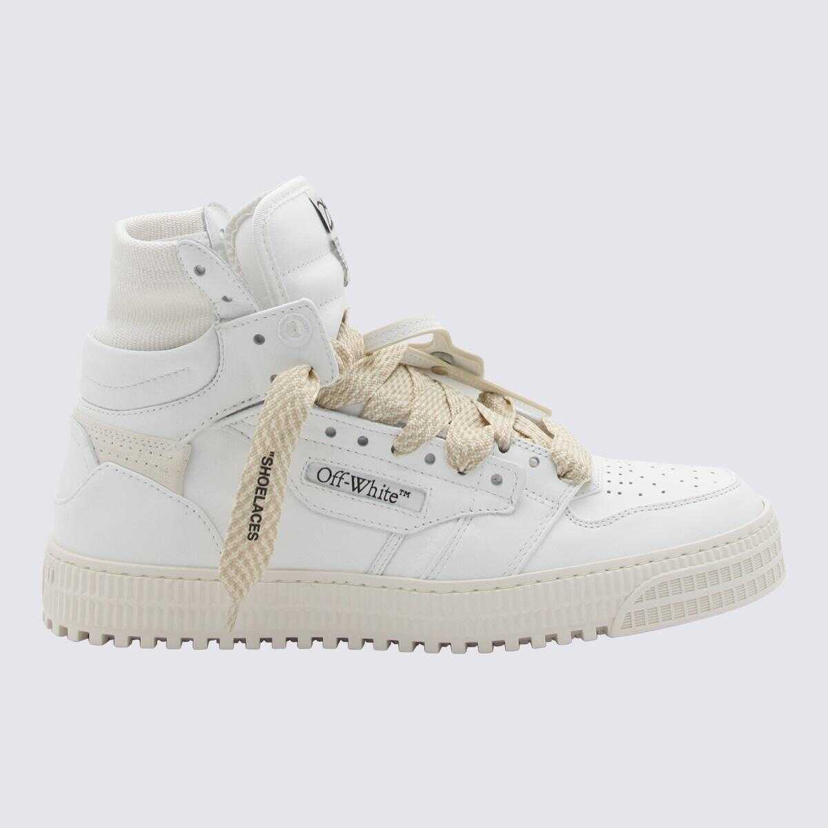 Off-White OFF-WHITE WHITE LEATHER OUT OF OFFICE HIGH TOP SNEAKERS WHITE/WHITE