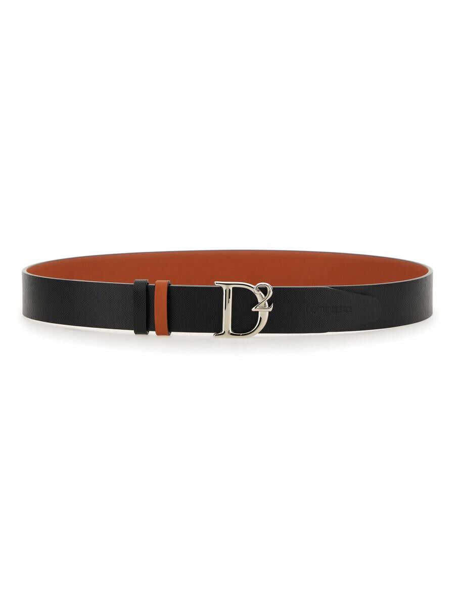 DSQUARED2 DSQUARED2 REVERSIBLE BELT WITH LOGO BLACK