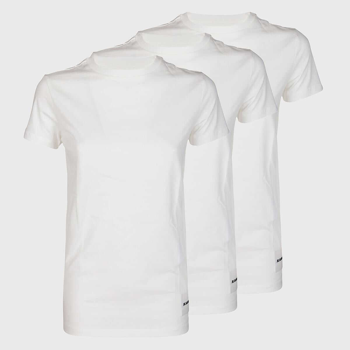 Poze Jil Sander Jil Sander T-shirt e Polo Bianco WHITE b-mall.ro 