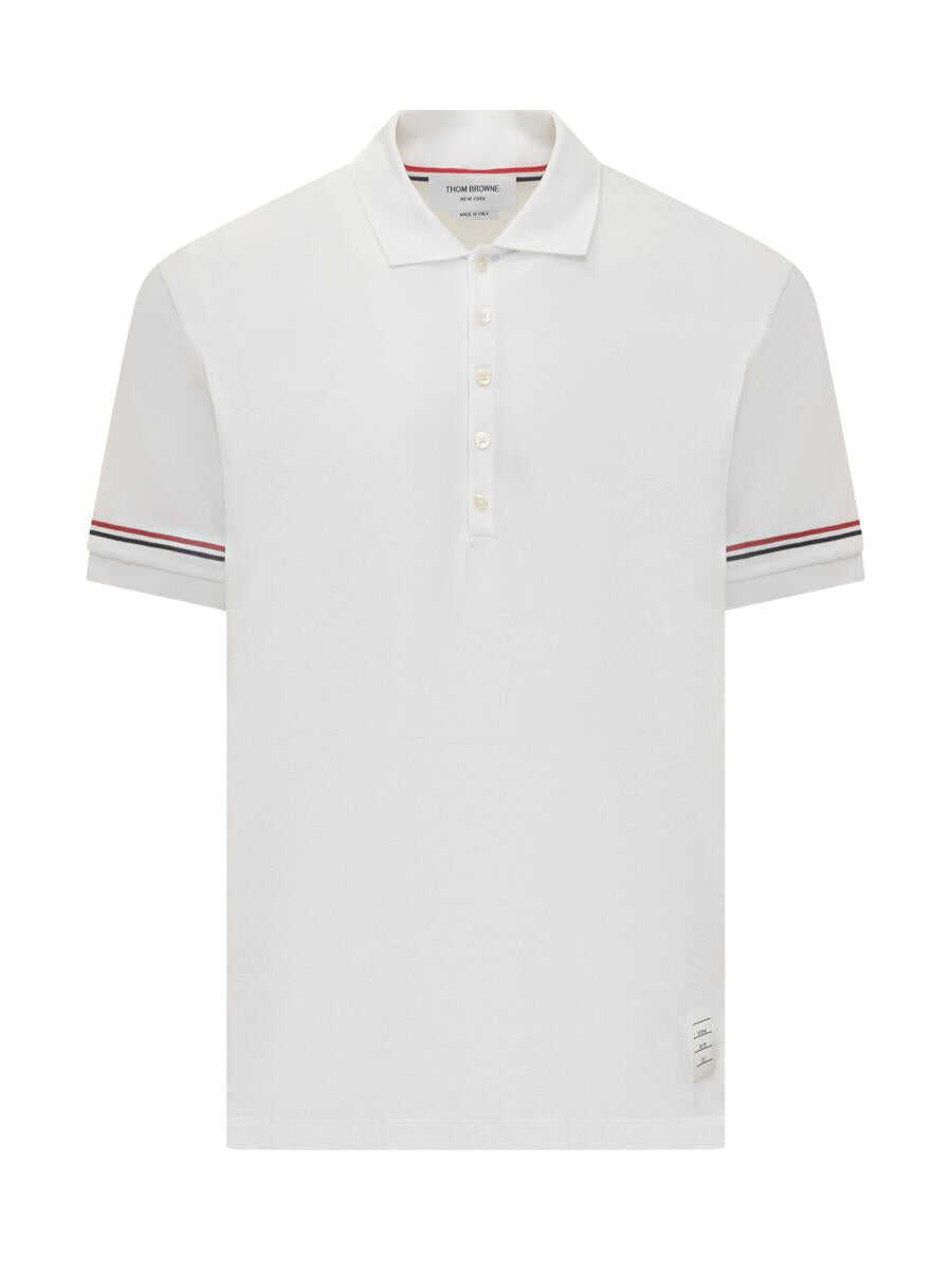 Thom Browne THOM BROWNE Polo shirt with RWB Logo WHITE
