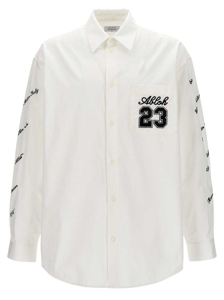 Off-White OFF-WHITE \'23 Logo Heavycoat\' shirt WHITE/BLACK