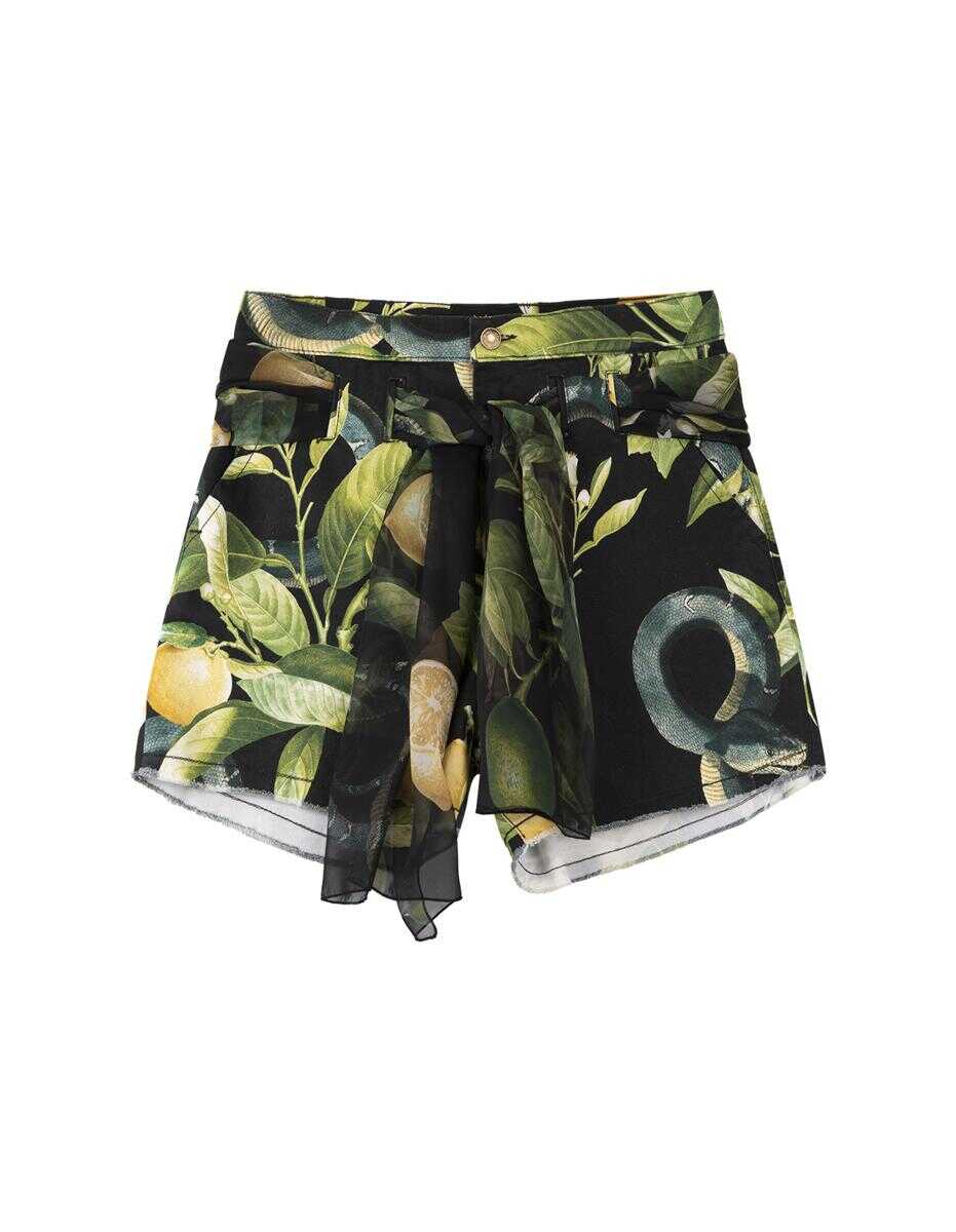 Roberto Cavalli ROBERTO CAVALLI Shorts With Lemons Print BLACK