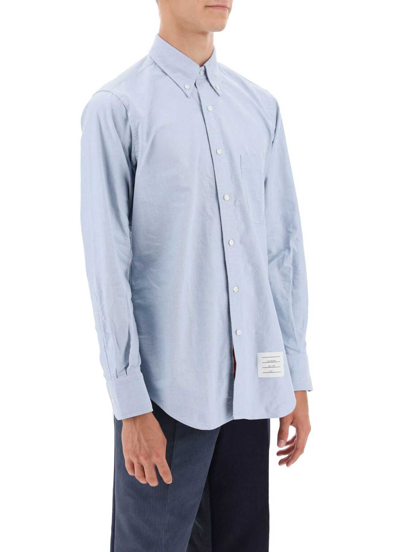 Thom Browne Oxford Cotton Button-Down Shirt LIGHT BLUE