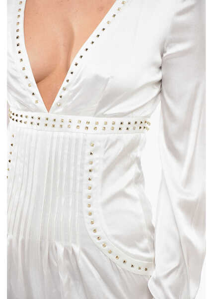 Salopete Philipp Plein Satin Be Elegant Jumpsuit White Femei (BM 12473691) 3