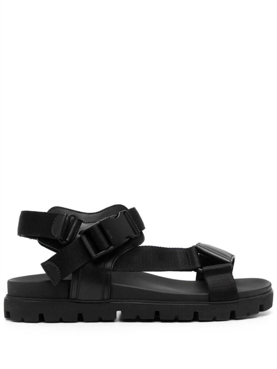 Prada PRADA buckle-fastening open-toe sandals NERO