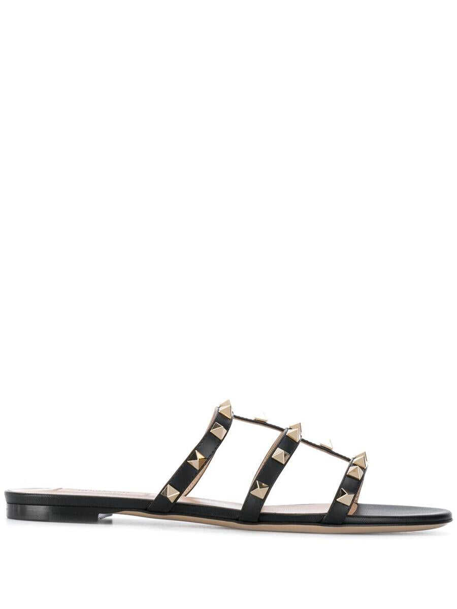 Valentino Garavani VALENTINO GARAVANI Rockstud leather sandals BLACK