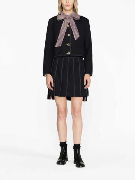 Cardigane Thom Browne Thom Browne Cardigan With Box Pleats BLUE Femei (BM 12479064) 2