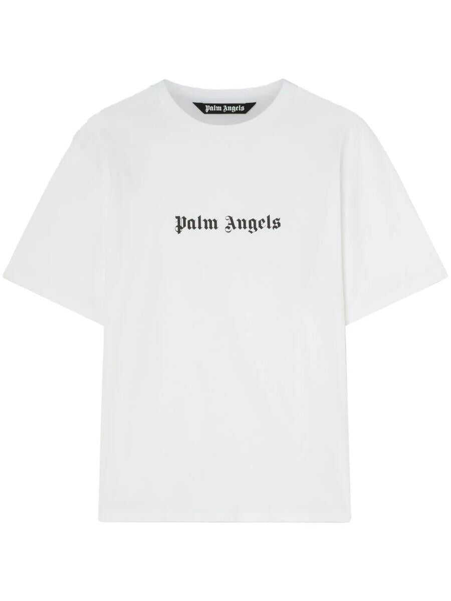 Palm Angels PALM ANGELS CREW-NECK T-SHIRT WITH PRINT WHITE