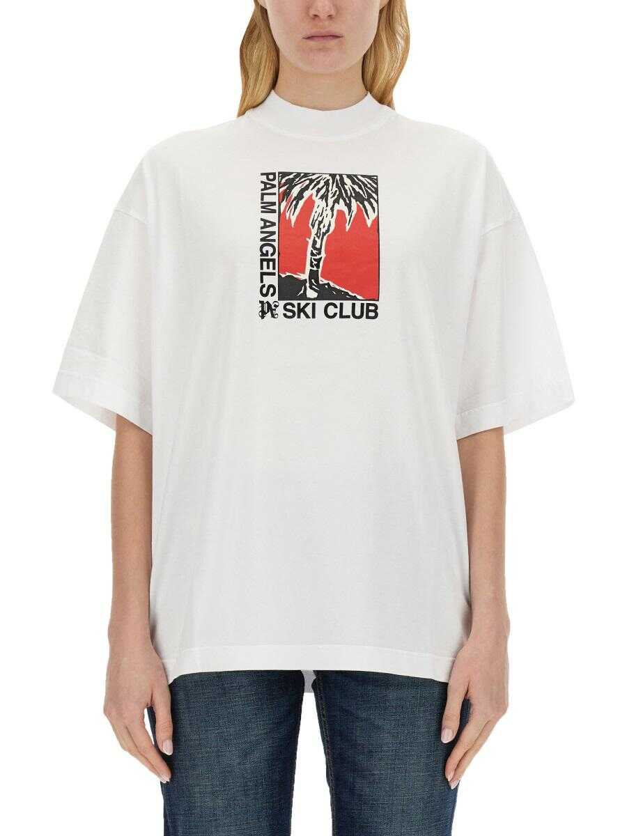 Palm Angels PALM ANGELS PALM SKI CLUB T-SHIRT WHITE