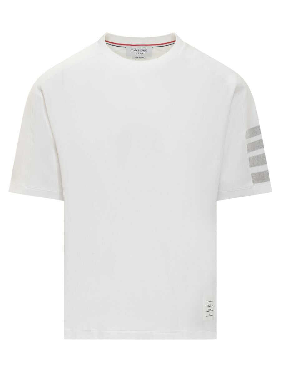 Thom Browne THOM BROWNE 4-Bar Striped T-Shirt WHITE