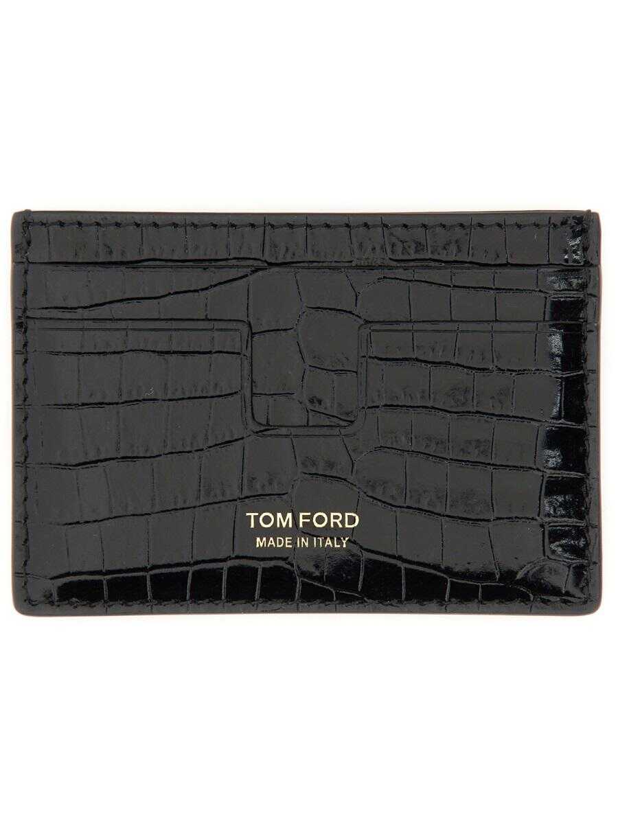 Tom Ford TOM FORD T LINE CLASSIC CARD HOLDER BLACK