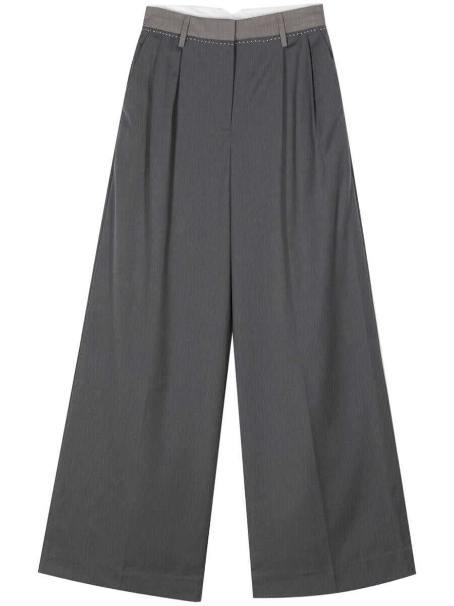 REMAIN BIRGER CHRISTENSEN REMAIN TWO COLOR WIDE PANTS GRAY
