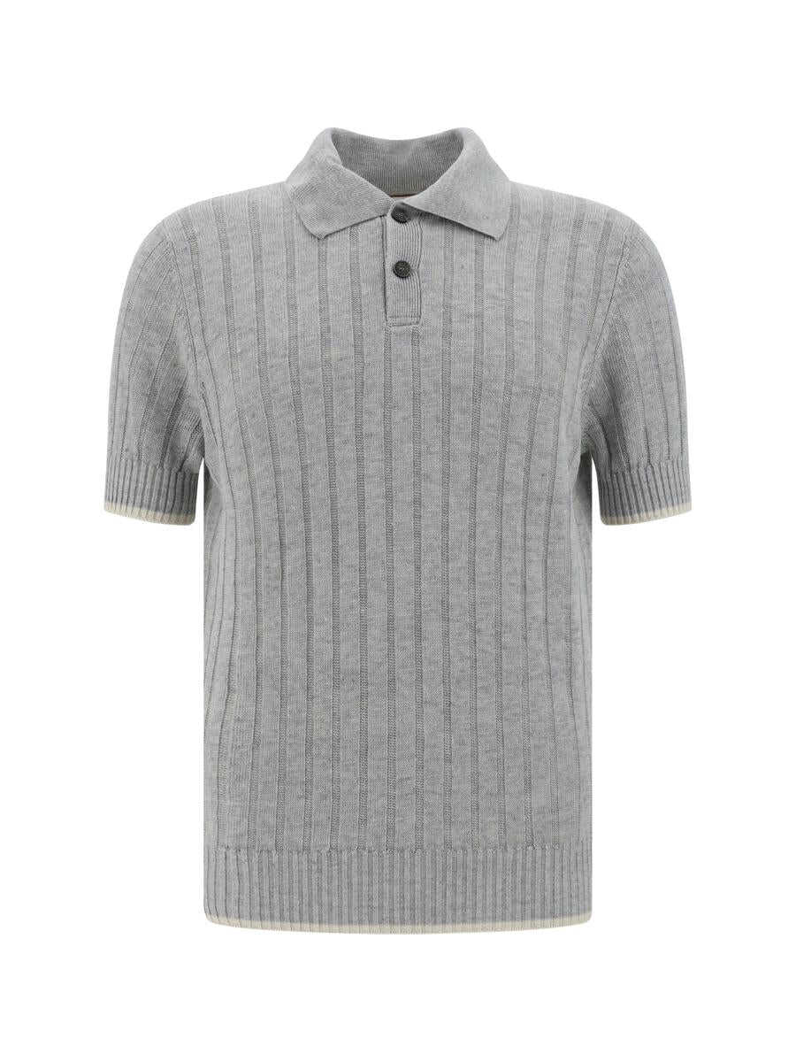 Brunello Cucinelli BRUNELLO CUCINELLI POLO SHIRTS GRIGIO CHIARO+CORDA