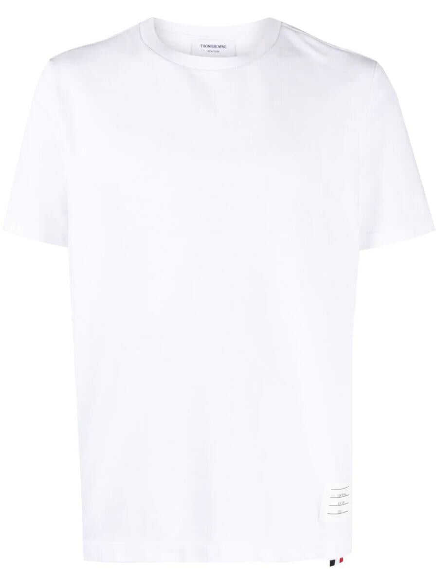 Thom Browne THOM BROWNE PIQUE T-SHIRT CLOTHING WHITE