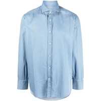 Camasi de blugi Brunello Cucinelli Denim Cotton Shirt Barbati