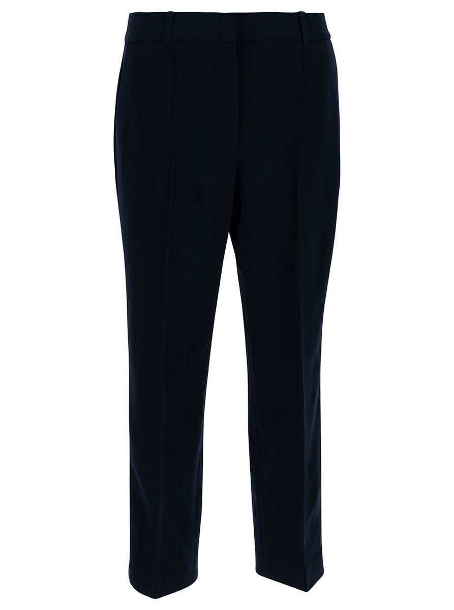 Michael Kors Blue Slim Crop Pants in Acetate Blend Woman BLU