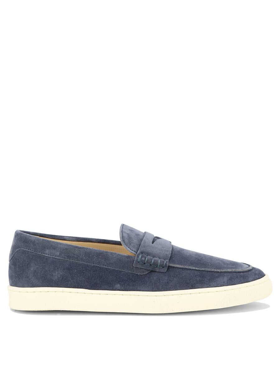 Brunello Cucinelli BRUNELLO CUCINELLI Suede loafers with latex sole BLUE