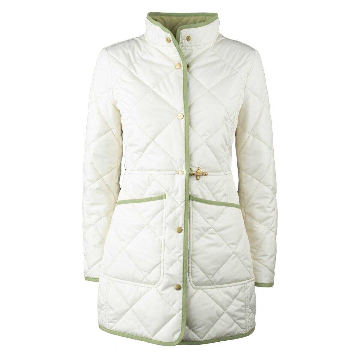 Fay FAY Down jacket 100grams 3/4 reversible green profiles WHITE