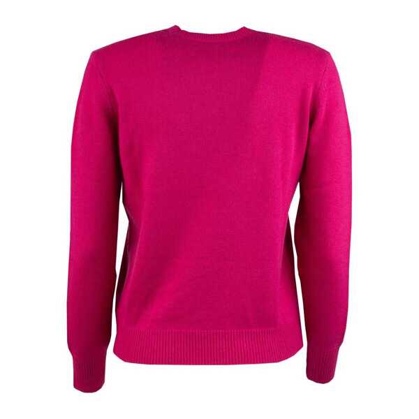 Pulovere Mc2 Saint Barth MC2 Saint Barth Fuchsia Crew-Neck Sweater With St. Barth Embroidery PINK Femei (BM 12487317) 2