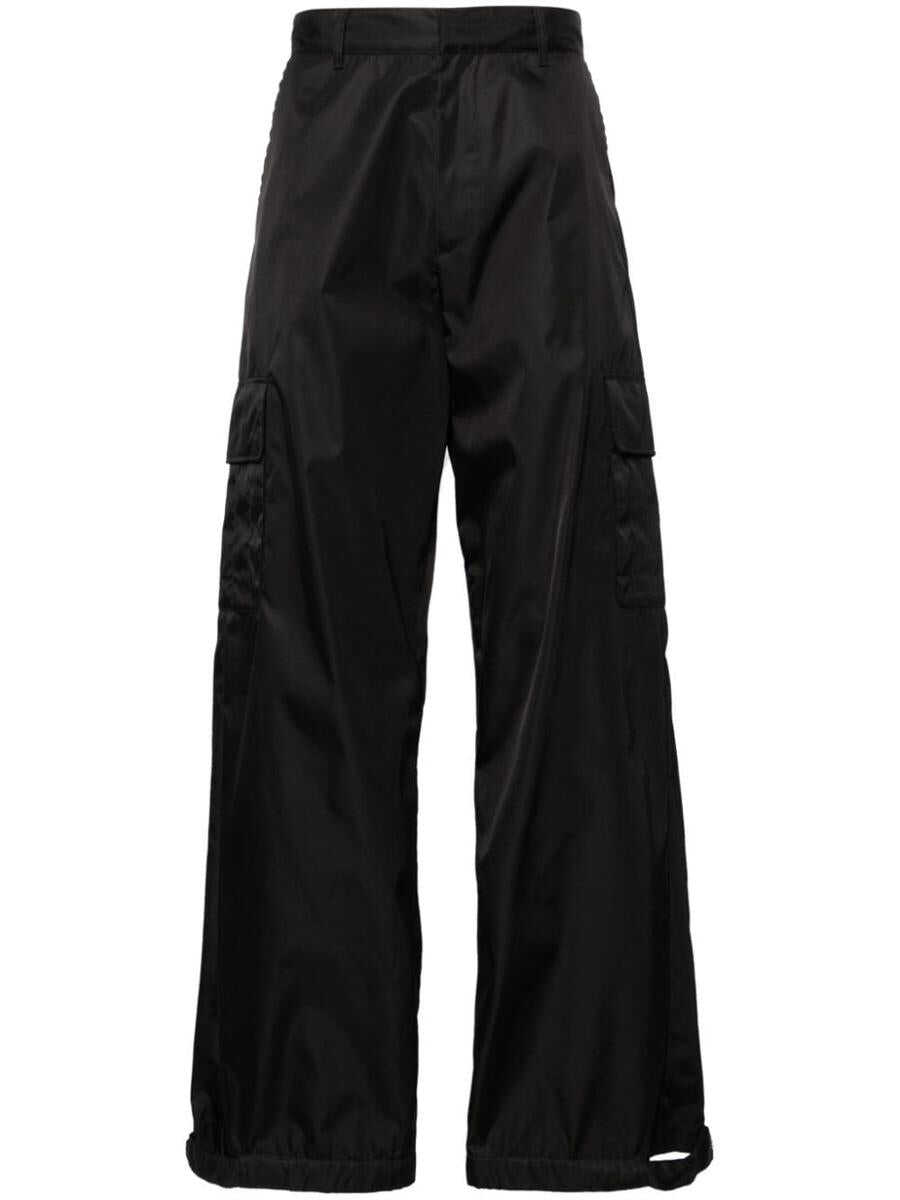 Off-White OFF-WHITE wide-leg cargo trousers BLACK BLACK