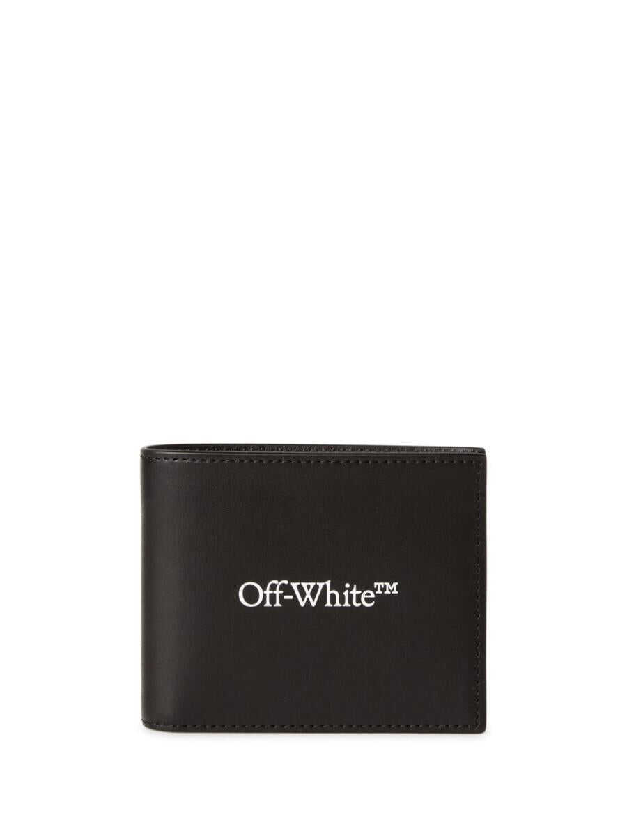 Off-White OFF-WHITE Bookish leather wallet BLACK WHITE