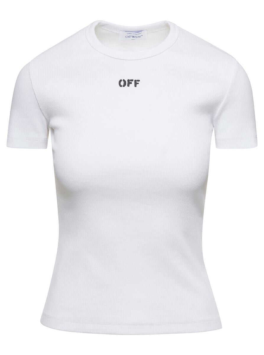 Off-White OFF STAMP RIB BASIC TEE WHITE BLACK WHITE