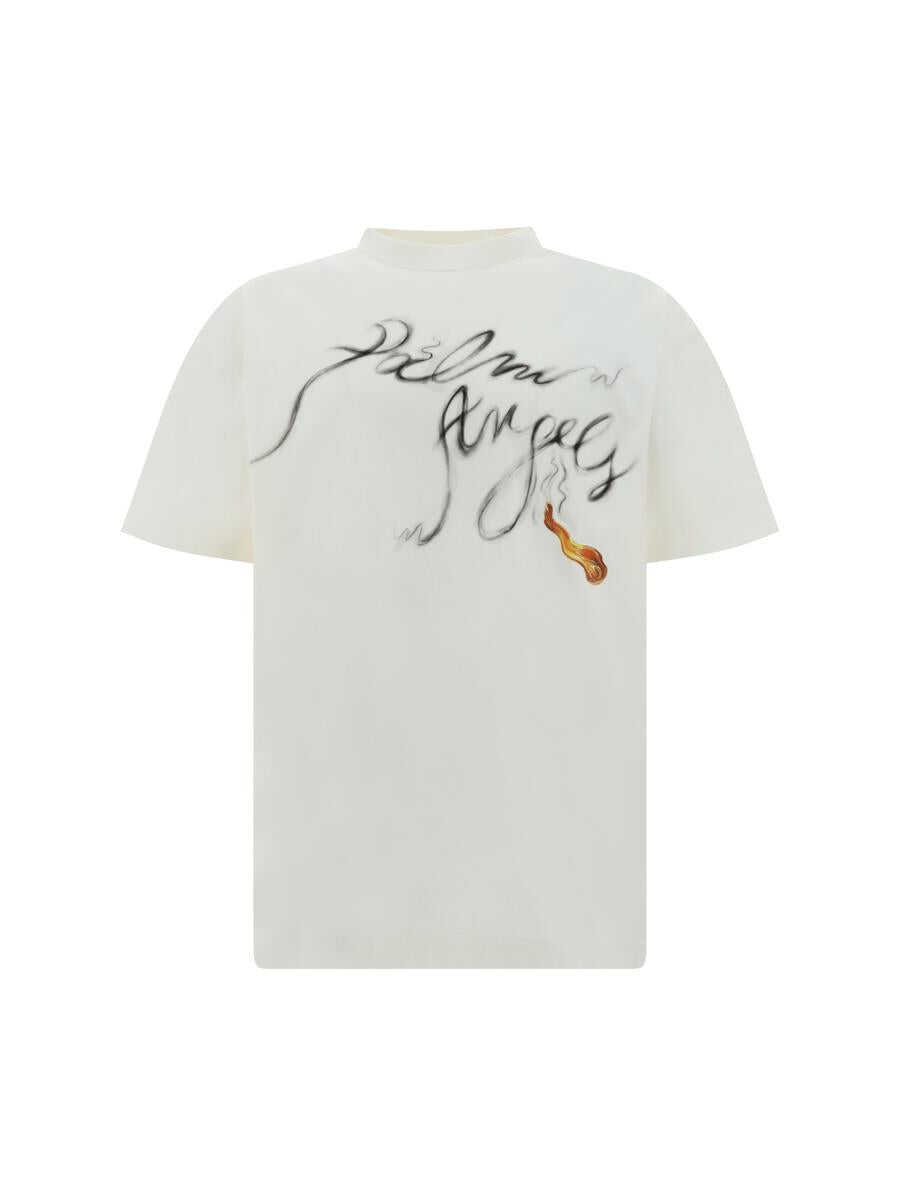 Palm Angels PALM ANGELS T-SHIRTS OFF WHITE BLACK