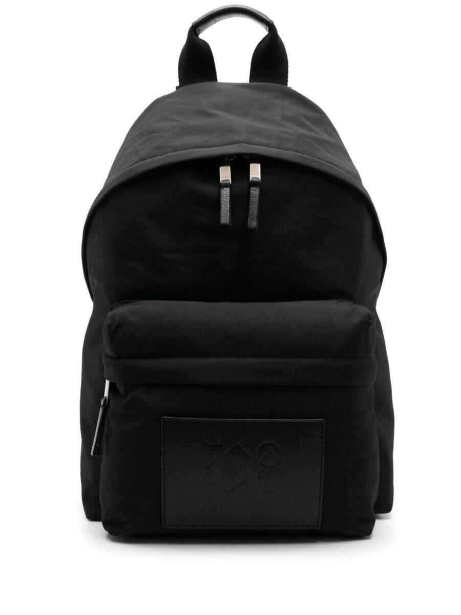 Palm Angels PALM ANGELS logo-debossed zipped backpack BLACK GREY