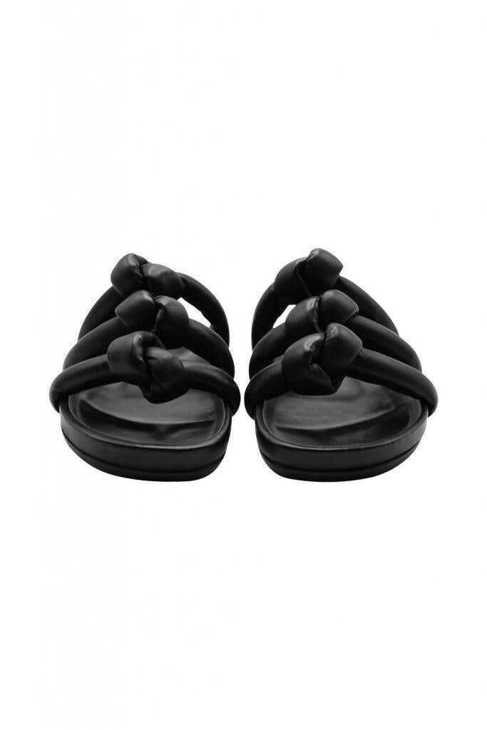 Papuci Rick Owens Rick Owens Fogachine Knotted Open-Toed Slip On Sandal Shoes Black Femei (BM 12491055) 2