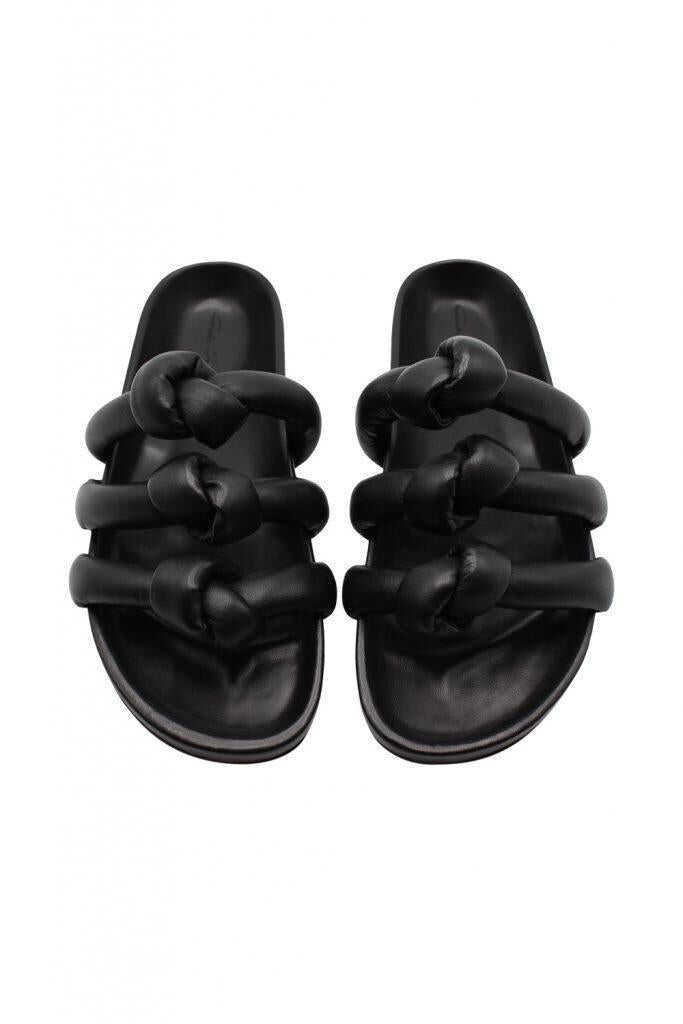 Papuci Rick Owens Rick Owens Fogachine Knotted Open-Toed Slip On Sandal Shoes Black Femei (BM 12491055) 3