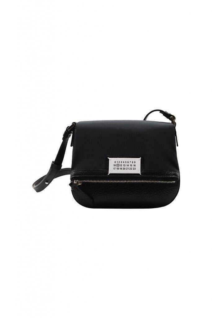 Maison Margiela MAISON MARGIELA GRAINED LEATHER SHOULDER BAGS BLACK