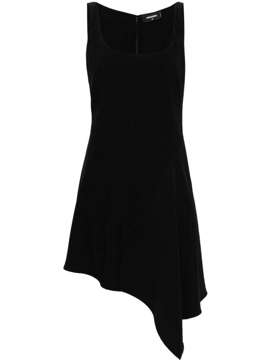 DSQUARED2 DSQUARED2 sleeveless crepe dress BLACK