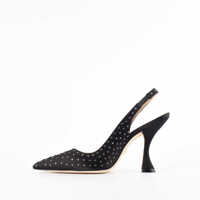 Pantofi cu toc Stuart Weitzman Dama - Pantofi cu toc Stuart Weitzman Stuart Weitzman Black Slingback With Swarovski Black Femei (BM 12494379) - B-mall.ro