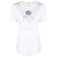 Tricouri 'Koldi' White Crewneck T-Shirt With Contrasting Logo In Linen Woman Isabel Marant Étoile Femei