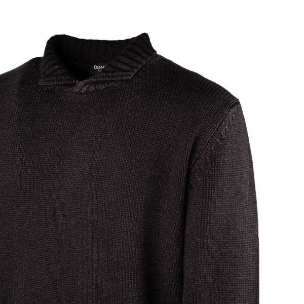 Pulovere Dondup Dondup Wool Crater Neck Sweater Black Barbati (BM 12497337) 3