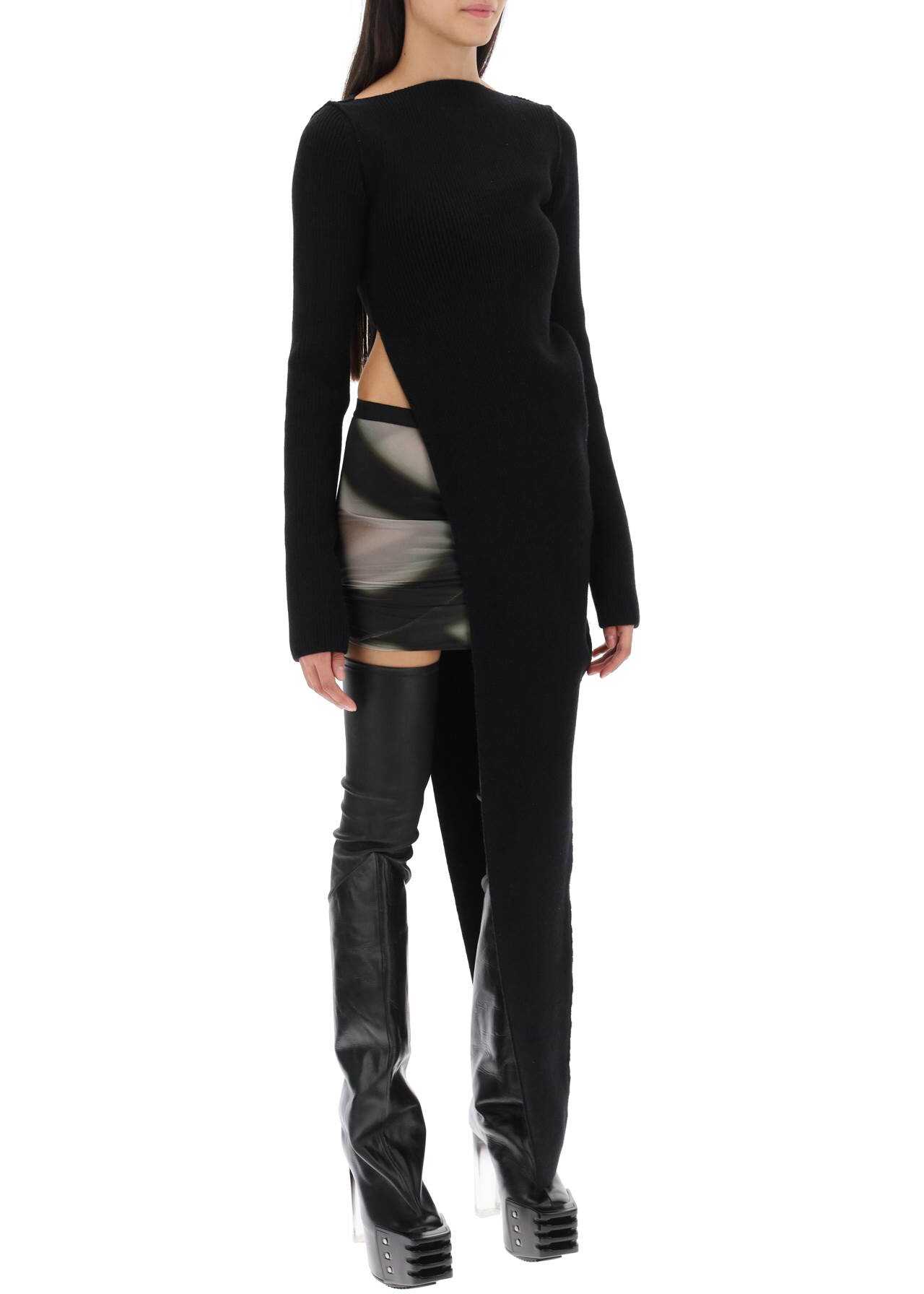 Rick Owens Cashmere Maxi Sweater BLACK