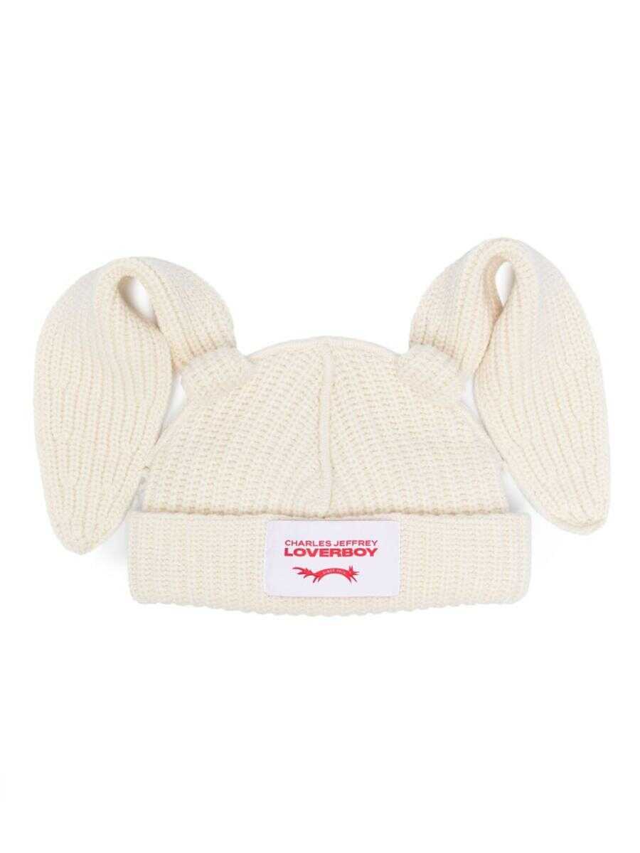 CHARLES JEFFREY LOVERBOY CHARLES JEFFREY LOVERBOY Chunky Rabbit wool blend beanie BEIGE