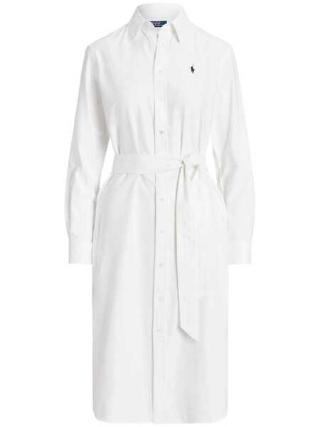 Tricouri Polo Ralph Lauren Polo Ralph Lauren Logo Embroidery Chemisier Dress WHITE Femei (BM 12499338) 1