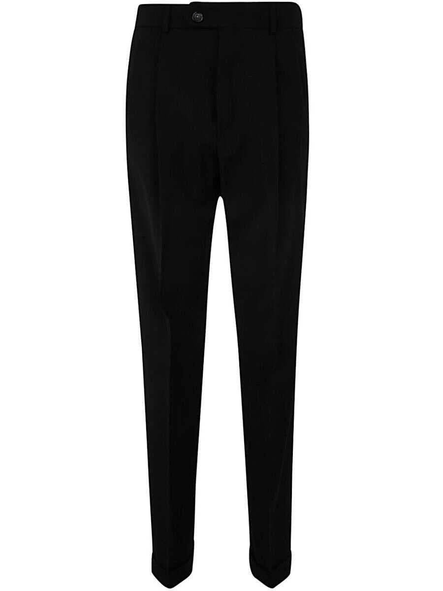 SPORTMAX SPORTMAX WOUNDED WIDE LEG TROUSER WITH PENCES CLOTHING BLACK