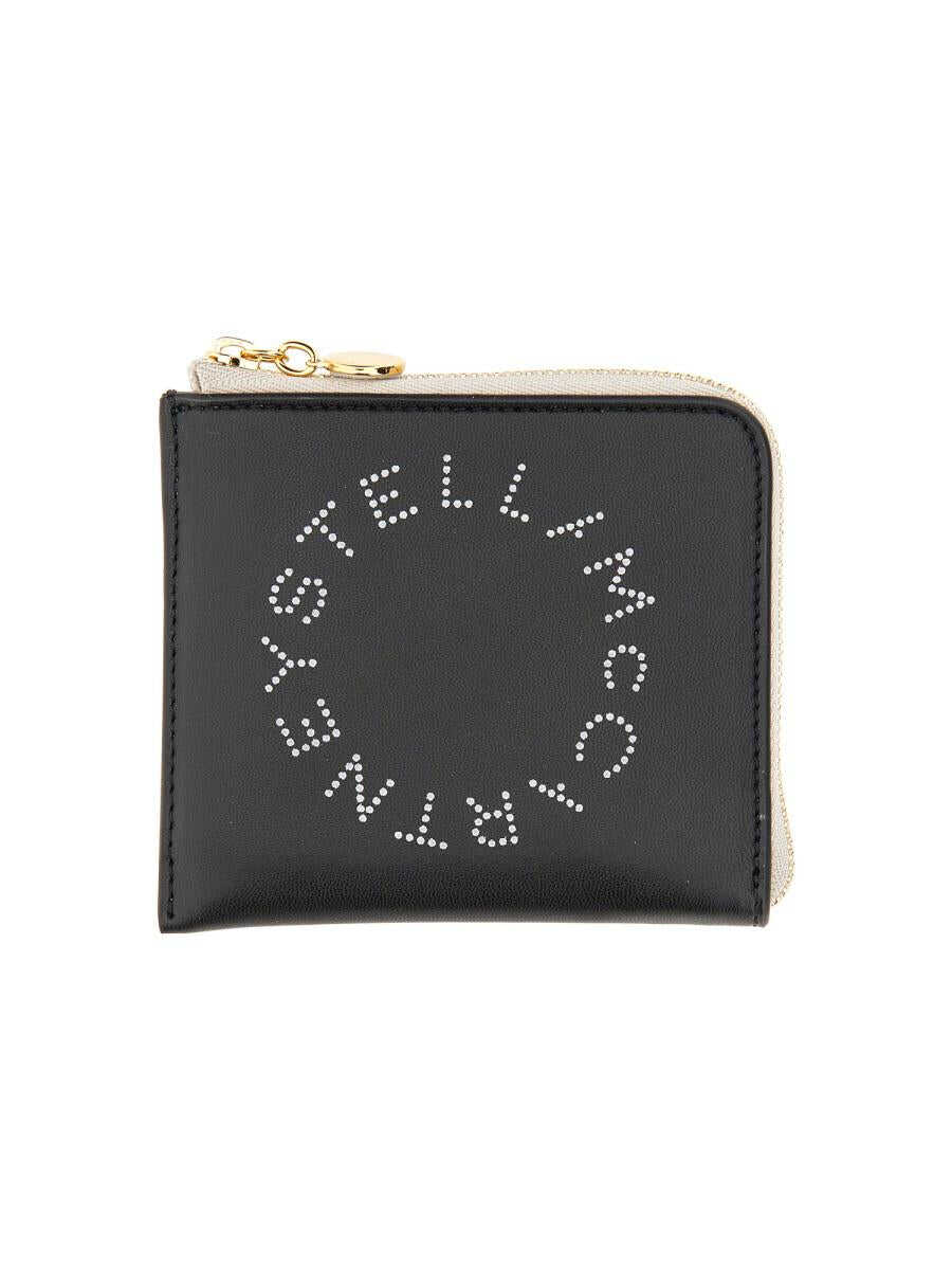 Stella McCartney STELLA MCCARTNEY ZIPPED WALLET BLACK