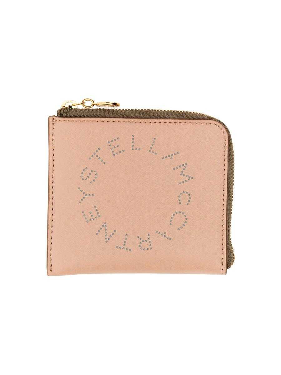 Stella McCartney STELLA MCCARTNEY ZIPPED WALLET POWDER