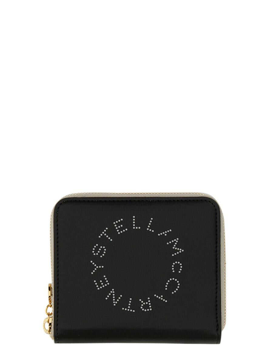 Stella McCartney STELLA MCCARTNEY ZIPPED WALLET BLACK