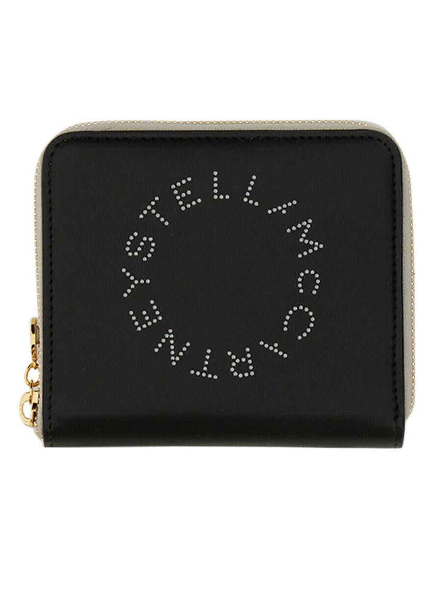 Stella McCartney STELLA MCCARTNEY ZIPPED WALLET BLACK