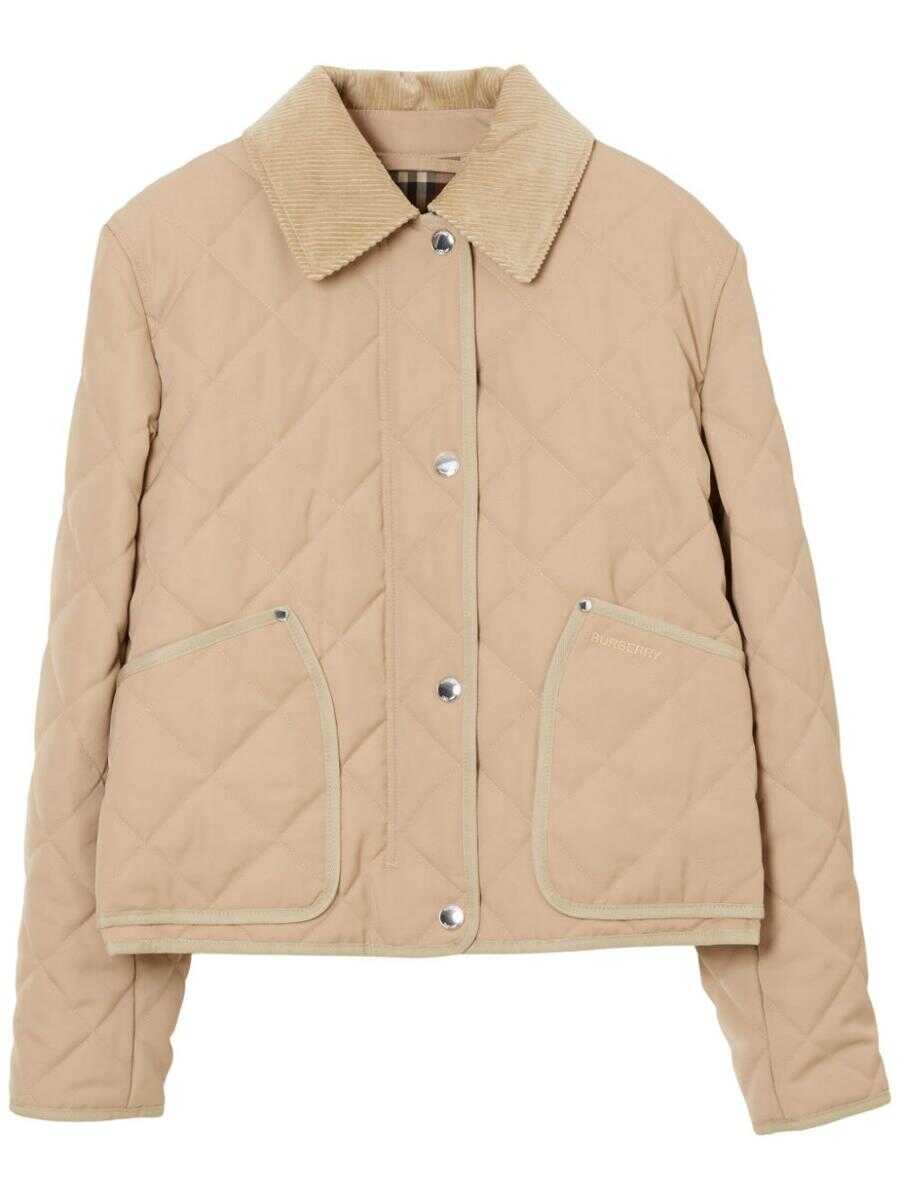 Poze Burberry BURBERRY Quilted short jacket BEIGE b-mall.ro 