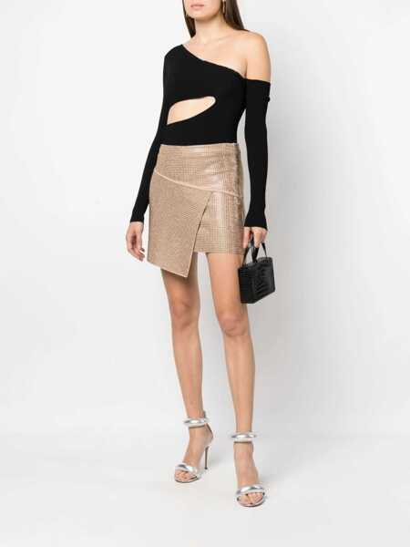 Fuste ANDREADAMO Andredamo Asymmetric Miniskirt GOLD Femei (BM 12502044) 2