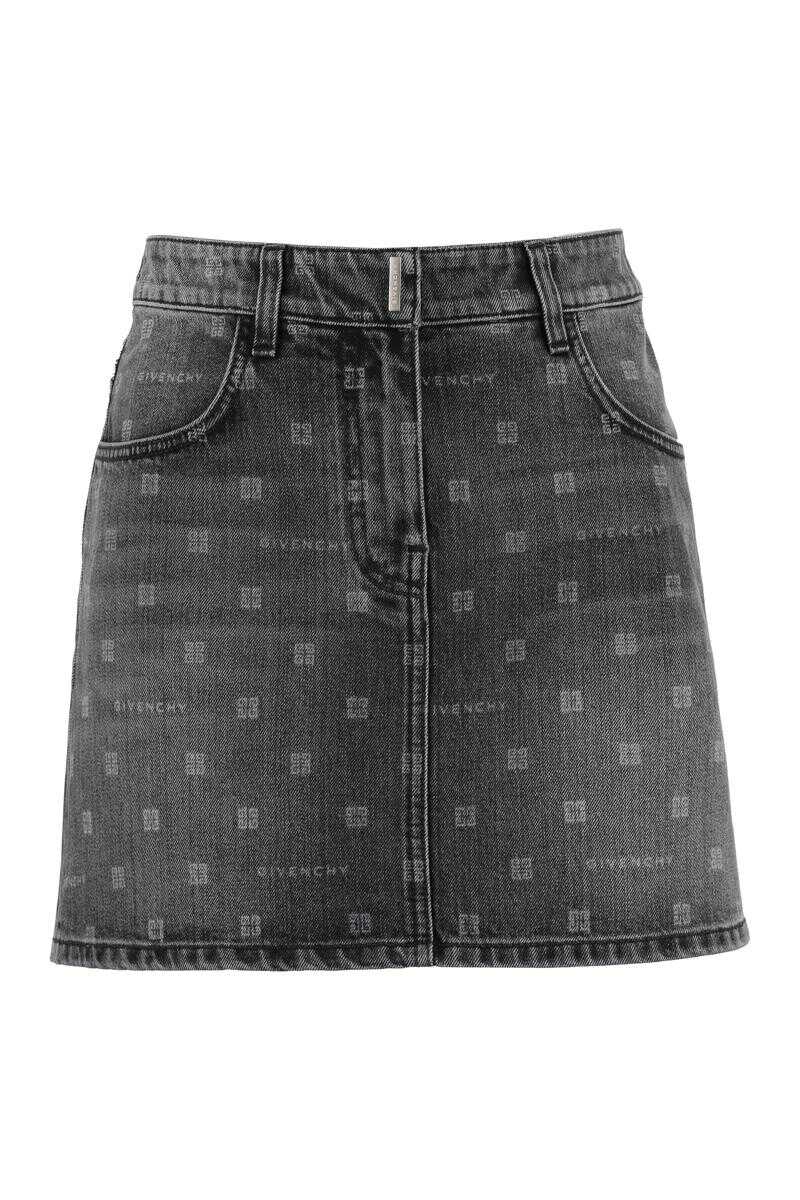 Givenchy GIVENCHY DENIM MINI SKIRT BLACK