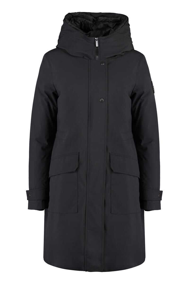Woolrich WOOLRICH MILITARY TECHNICAL FABRIC PARKA WITH INTERNAL REMOVABLE DOWN JACKET BLACK