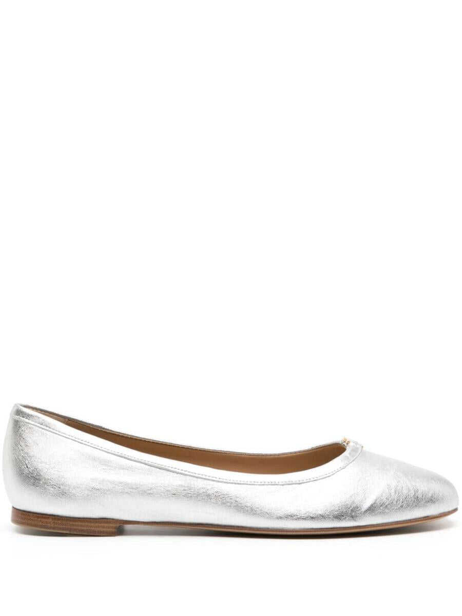 Chloe CHLOÉ Marcie metallic leather ballet flats SILVER