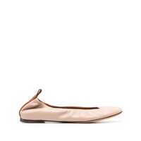 Balerini Lanvin Lanvin Dark Beige Leather Ballerina Flats